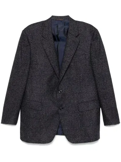 Canali Tweed Blazer In Grey