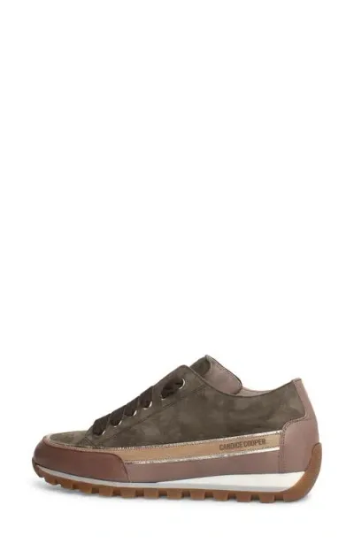 Candice Cooper Janis Strip Sneaker In Army Green