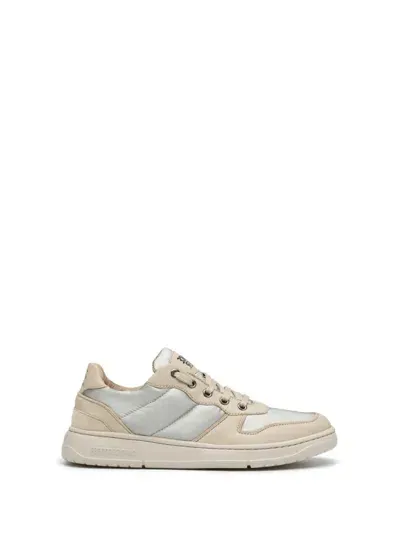 Candice Cooper Sneaker In Nappa And Down Fabric In Beige