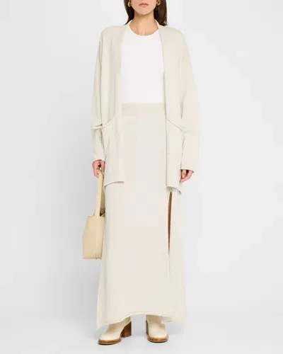 Canessa Selene Cashmere Knit Maxi Skirt In Ash