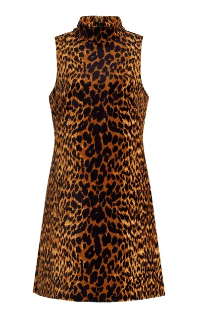 Cara Cara Tay Animal-print Cotton Mini Dress