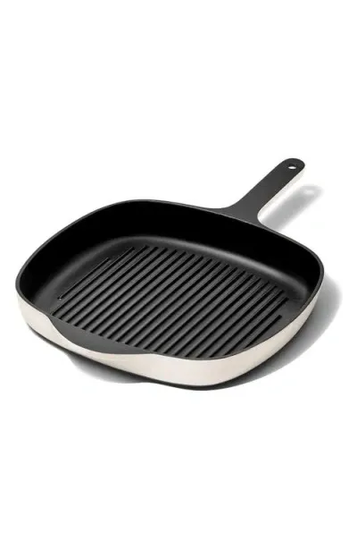 Caraway 10.5-inch Enameled Cast Iron Grill Pan In White