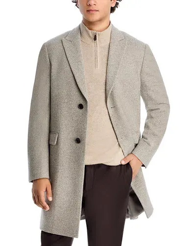 Cardinal Of Canada Sutton Wool & Cashmere Herringbone Top Coat In Stone Herringbone