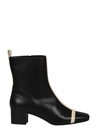 Carel Paris Audrey 45mm Leather Ankle Boots In Black