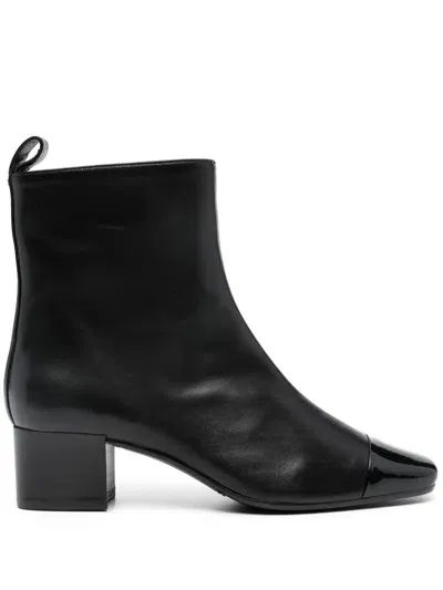 Carel Paris Estime Patent-leather Ankle Boots In Black