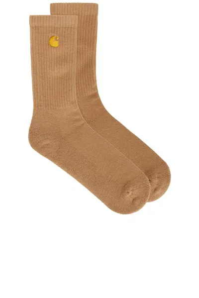 Carhartt Chase Socks In Peanut & Gold