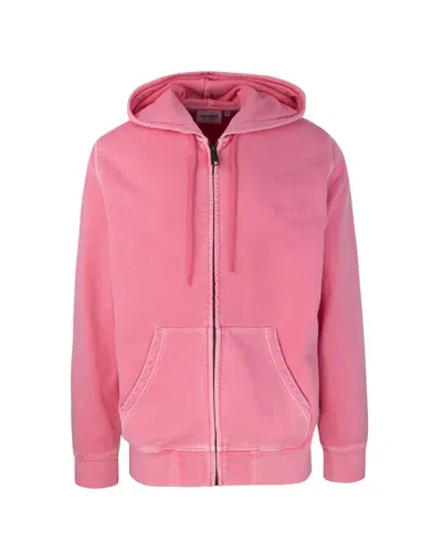 Carhartt Hooded Duster Script Jacket Rosa In 29pgd