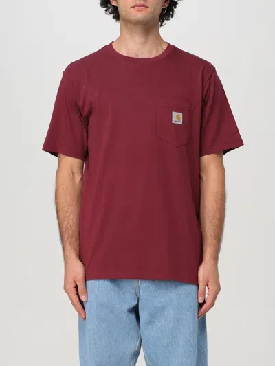 Carhartt T-shirt  Wip Men Color Burgundy