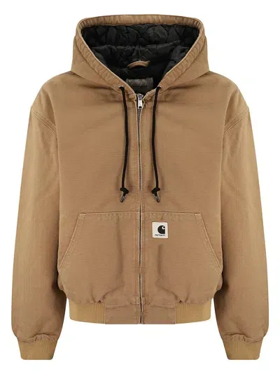 Carhartt W Og Active Jacket Dearborn In Brown