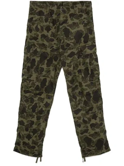 Carhartt Wip Duck Cargo Cotton Trousers In Green