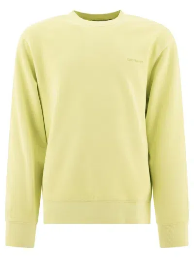 Carhartt Duster Script Sweatshirts In Green