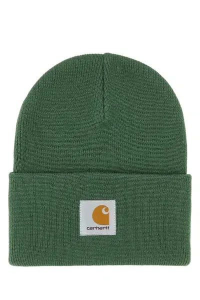 Carhartt Wip Logo Patch Watch Hat In Green