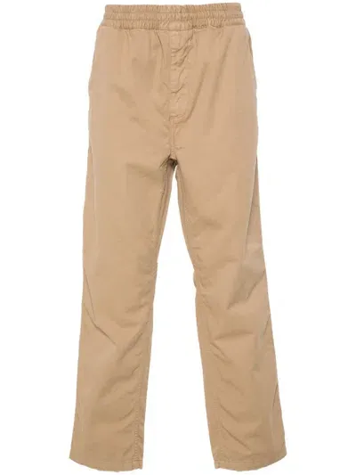 Carhartt Wip Main Flint Cotton Twill Trousers In Dove Grey