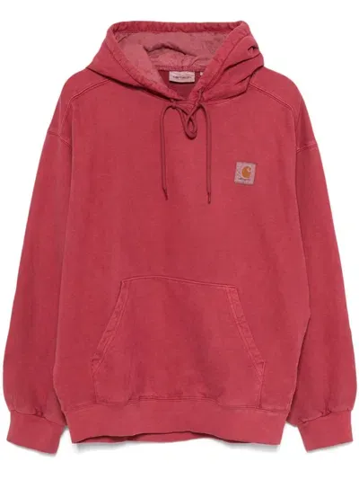 Carhartt Wip Main Hooded Vista Cotton Sweatshirt In Red