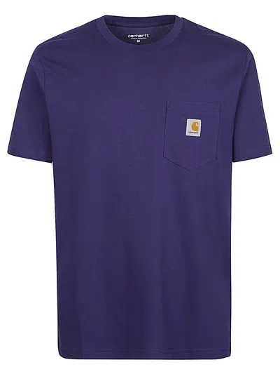 Carhartt Wip Main S/s Pocket Cotton T Shirt In Blue