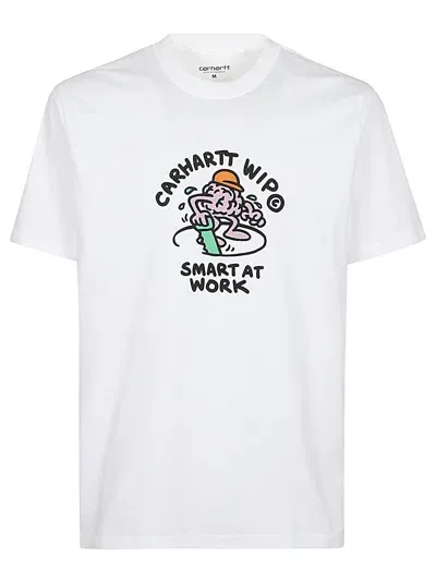 Carhartt Wip Main S/s Smart Organic Cotton T Shirt In White