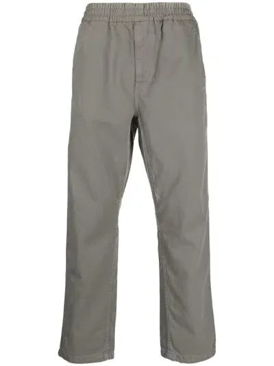 Carhartt Wip Trousers In Misty Grey Garment Dyed