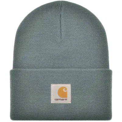 Carhartt Wip Watch Beanie Hat Grey In Green