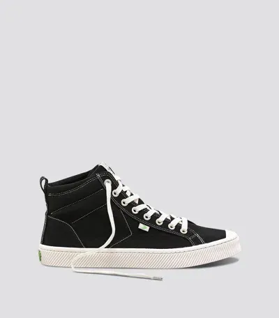 Cariuma Oca High Washed Black Canvas Contrast Thread Sneaker Men In Washed Black & Contrast Thread