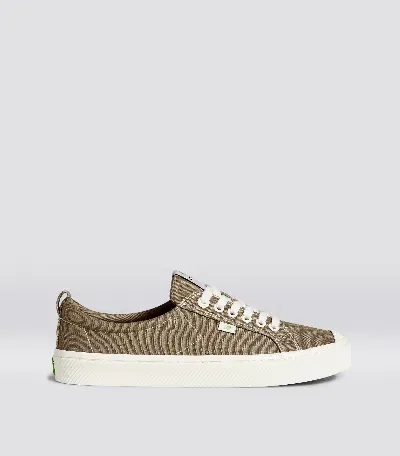 Cariuma Oca Low Burnt Sand Canvas Contrast Thread Sneaker Men In Washed Burn Sand Nude & Contrast Thread