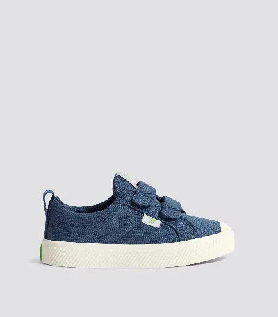 Cariuma Oca Low Shadow Blue Canvas Sneaker Kids