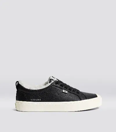 Cariuma Oca Therma Low Black Premium Leather Sneaker Women