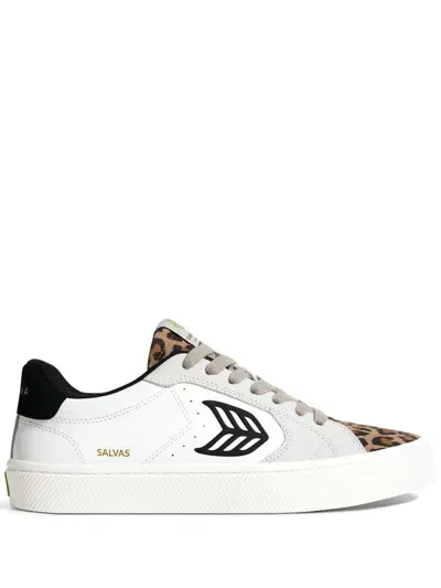 Cariuma Salvas Sneakers In White/leopard Print