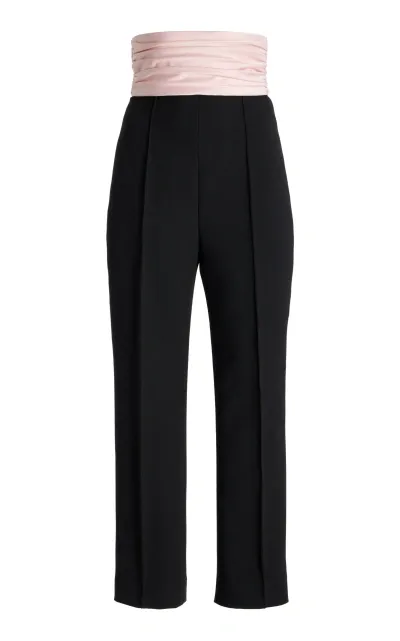 Carolina Herrera Cummerbund Skinny-leg Pants In Black