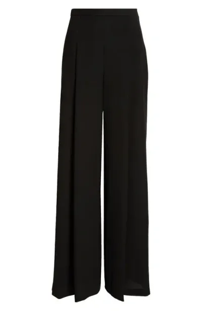 Carolina Herrera Pleated High Waist Wide Leg Pants In Black