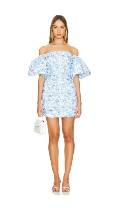 Caroline Constas Bekah Mini Dress In Marina Toile