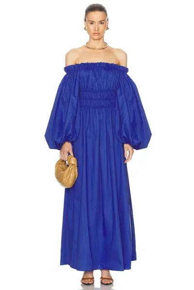 Caroline Constas Raquela Off Shoulder Dress In Azure