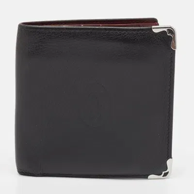 Pre-owned Cartier Bifold Wallet In Black