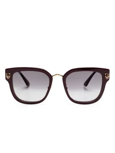 Cartier Panthère Sunglasses In Gold