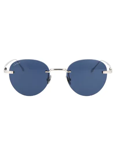 Cartier Sunglasses Ct0331 S 001 In Blue