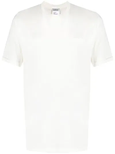 Caruso Embroidered Logo T-shirt In Weiss