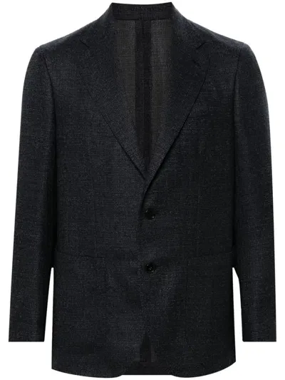 Caruso Wool Blazer In Blue