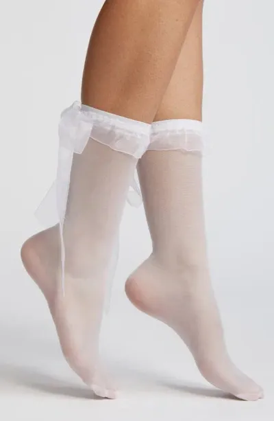 Casa Clara Crew Socks In White