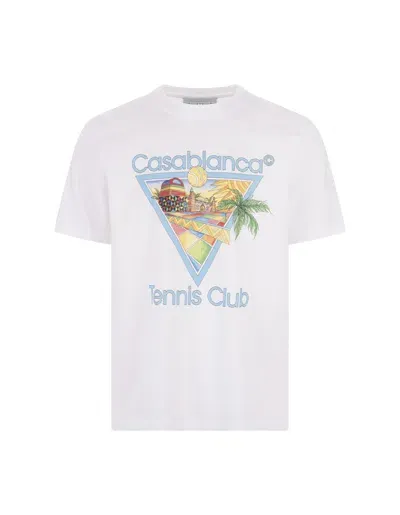 Casablanca Afro Cubism Tennis Club T-shirt In White