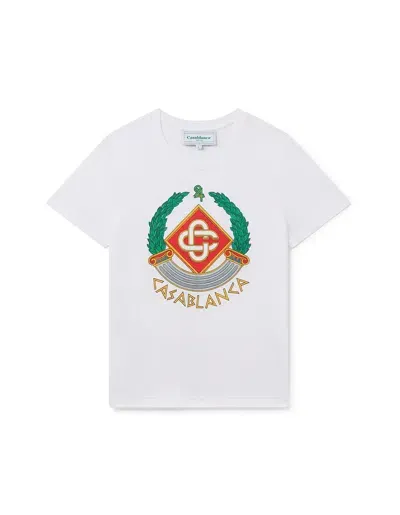 Casablanca Casa Crest T-shirt In White