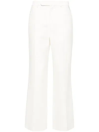 Casablanca Straight-leg Jacquard Trousers In White