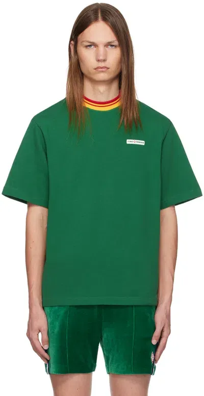 Casablanca Green Patch Logo T-shirt In Evergreen