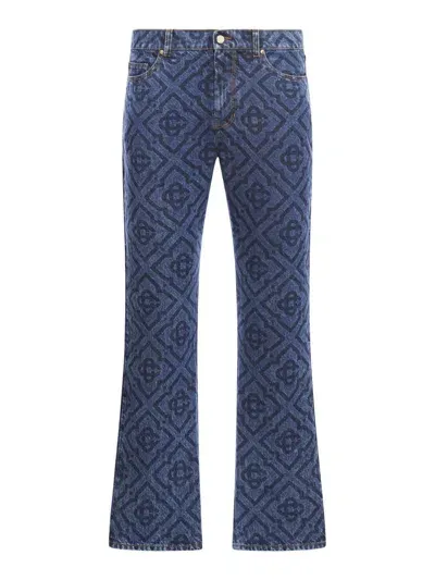 Casablanca Vintage Monogram Jeans In Blue