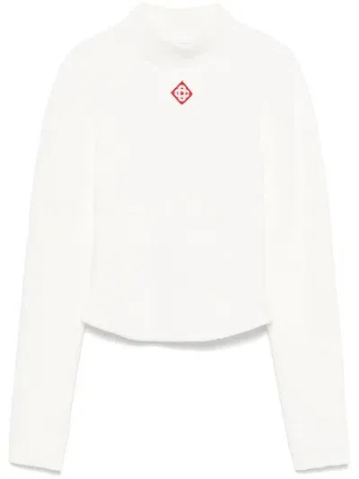 Casablanca Logo-embroidered Top In White