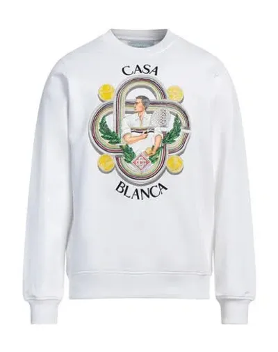 Casablanca Le Joueur Crewneck Sweatshirt In White