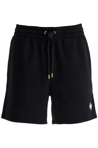 Casablanca Organic Cotton Sports Bermuda Shorts In Black