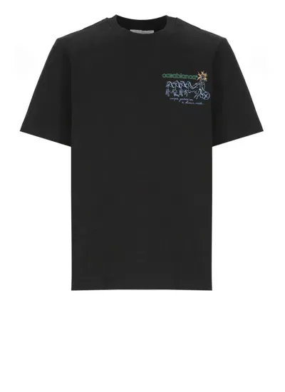 Casablanca Pentathlon T-shirt In Black