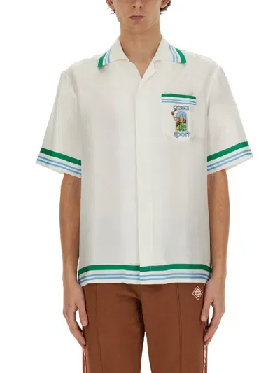 Casablanca Casa Sport Silk Shirt In White