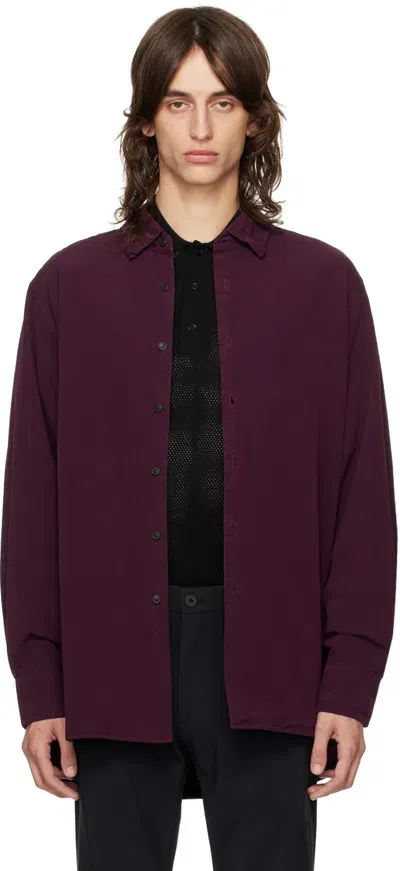 Casey Casey Purple Big Raccourcie Shirt In Blackberry