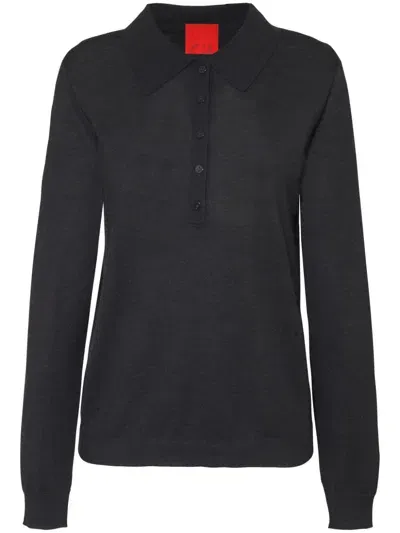 Cashmere In Love Ellis Polo Shirt In Black