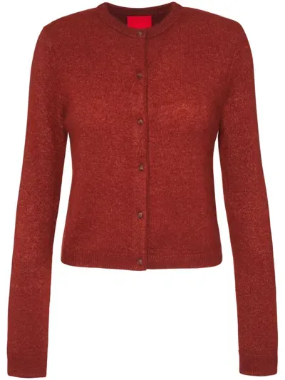 Cashmere In Love Faye Cardigan In Red